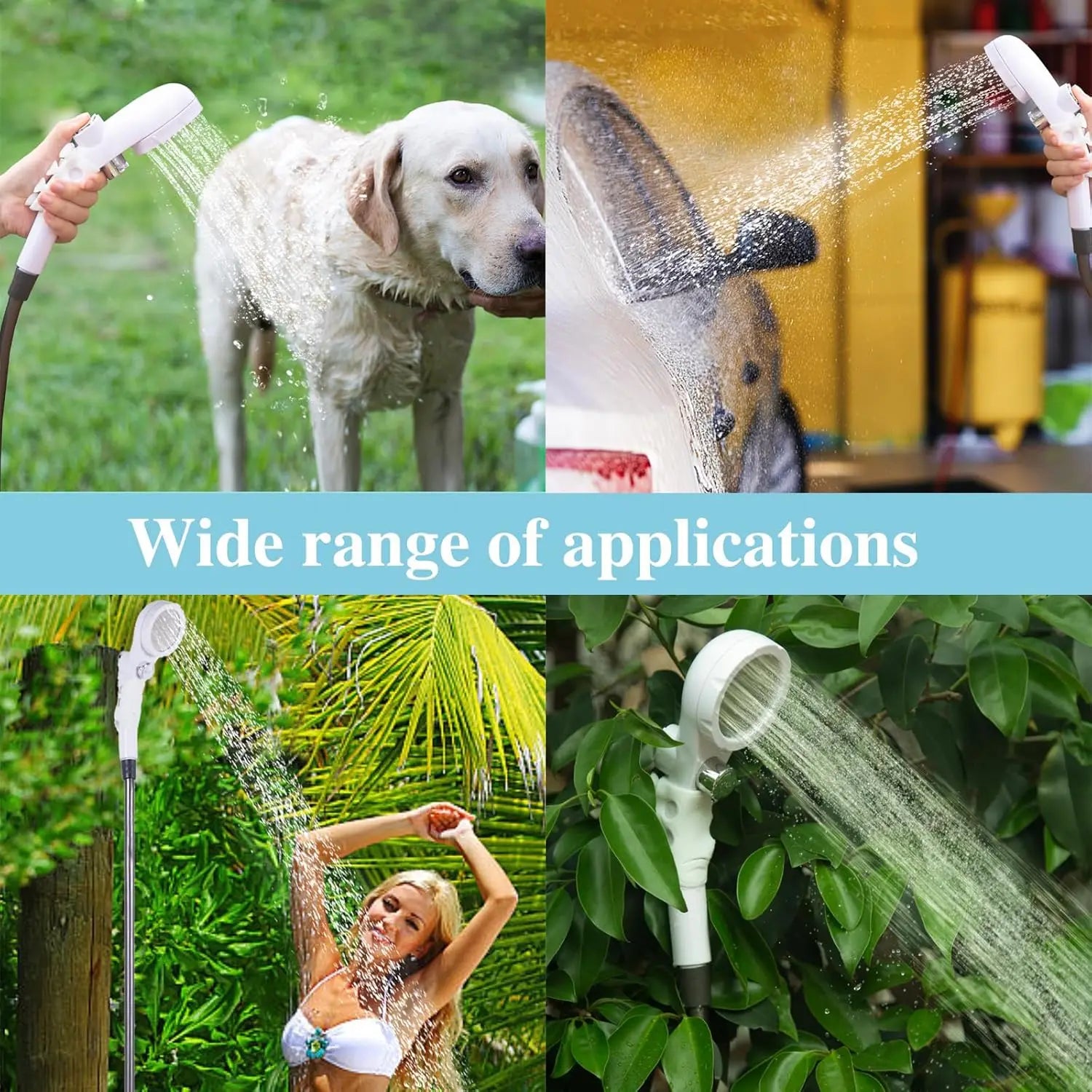 Portable camping shower unit. Portable outdoor camping shower unit. Equipped with 5200 mah battery.Shower duration: 80 minutes