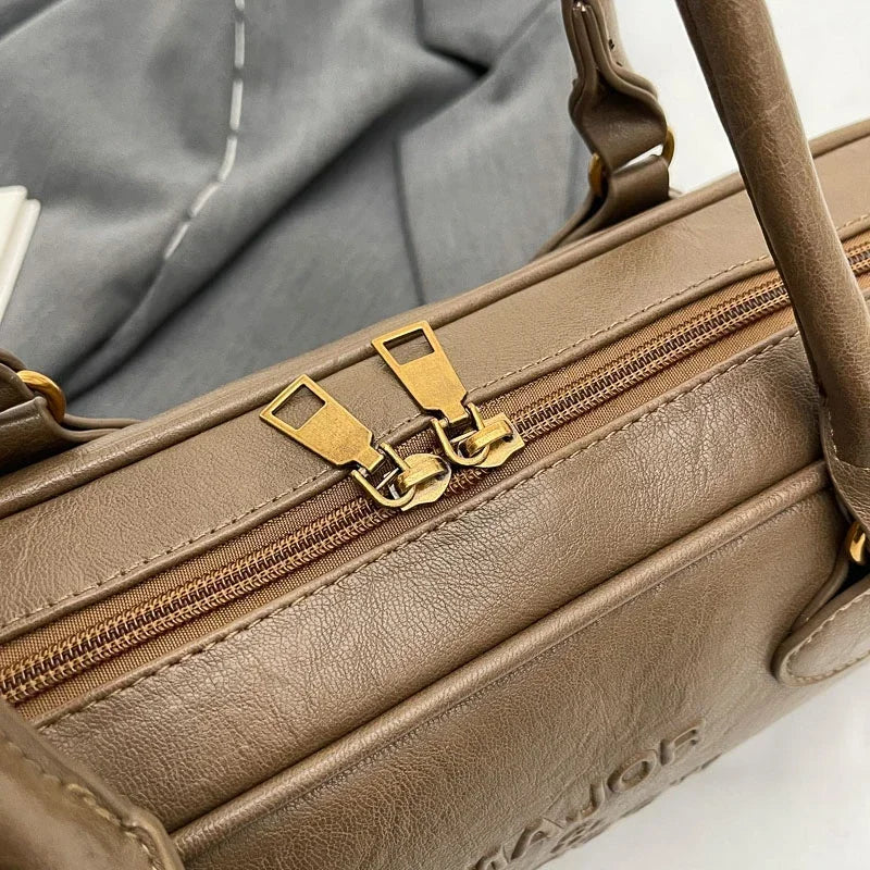 Pu Solid Sewing Zipper Shoulder Bags Soft Baguette Type 2024 High Quality Bags for Women Large Capacity Women's Handbags