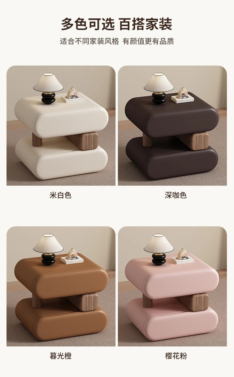 Cream Style Elegant Nightstands Space Saving Glamour Luxury Bedside Tables Trendy Creative Table De Chevet Bedroom Furniture