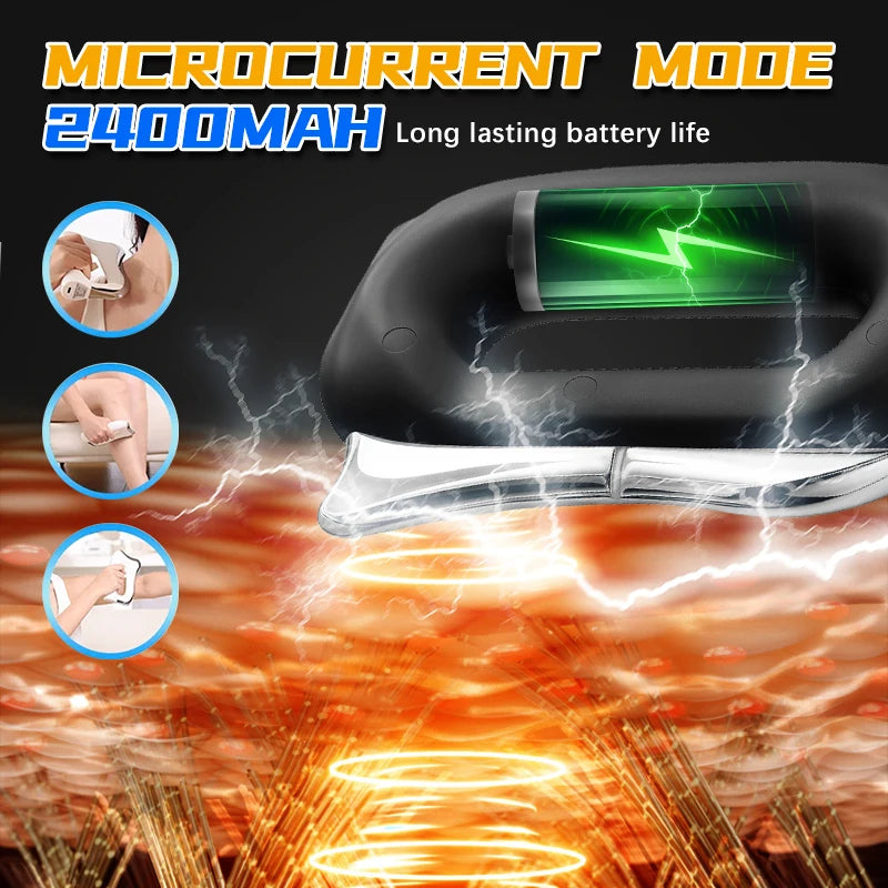 EMS Electric Fascia Scraper Micro Current Compression Muscle Vibration Relaxation Massager Body Lifting Scraper Massage Knife