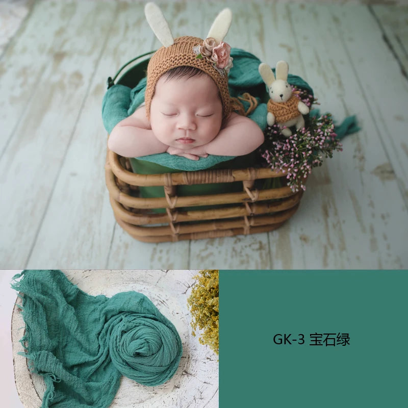 Newborn Photography Props Soft High Stretchable Cotton Seersucker Wrap Baby Posing Aid Photoshoot Props Babies Photo Accessories