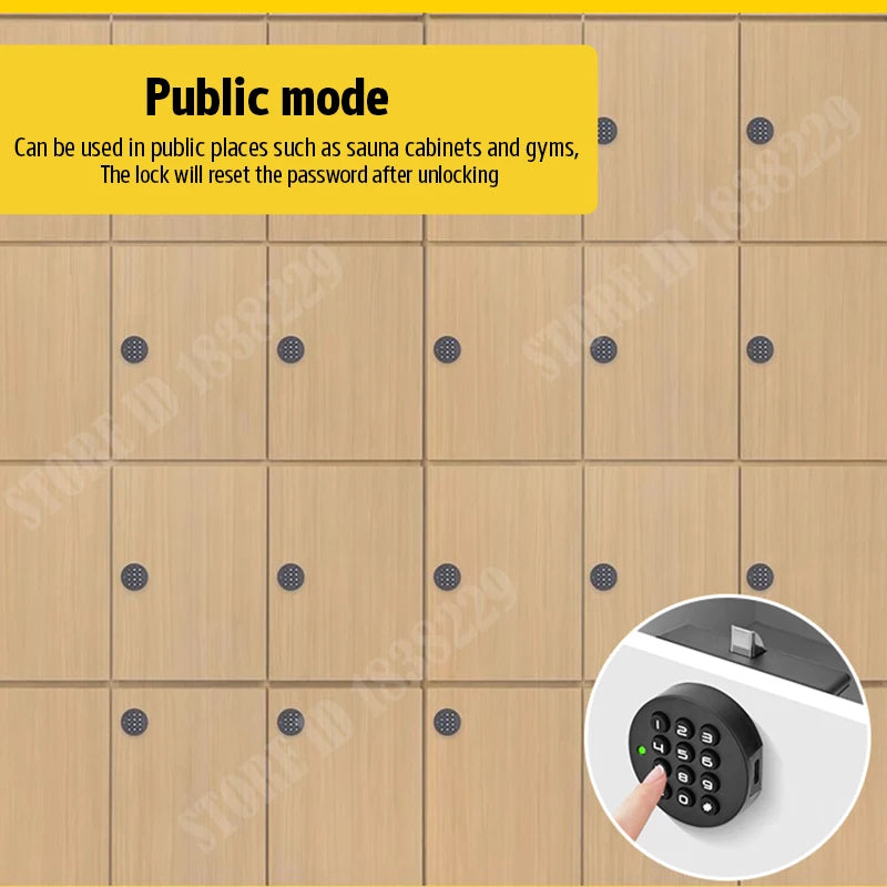 KAK Security Cabinet Password Locks Keyless Door Lock Drawer Combination Code Lock for Gym Locker Lock Electronic Furniture Lock