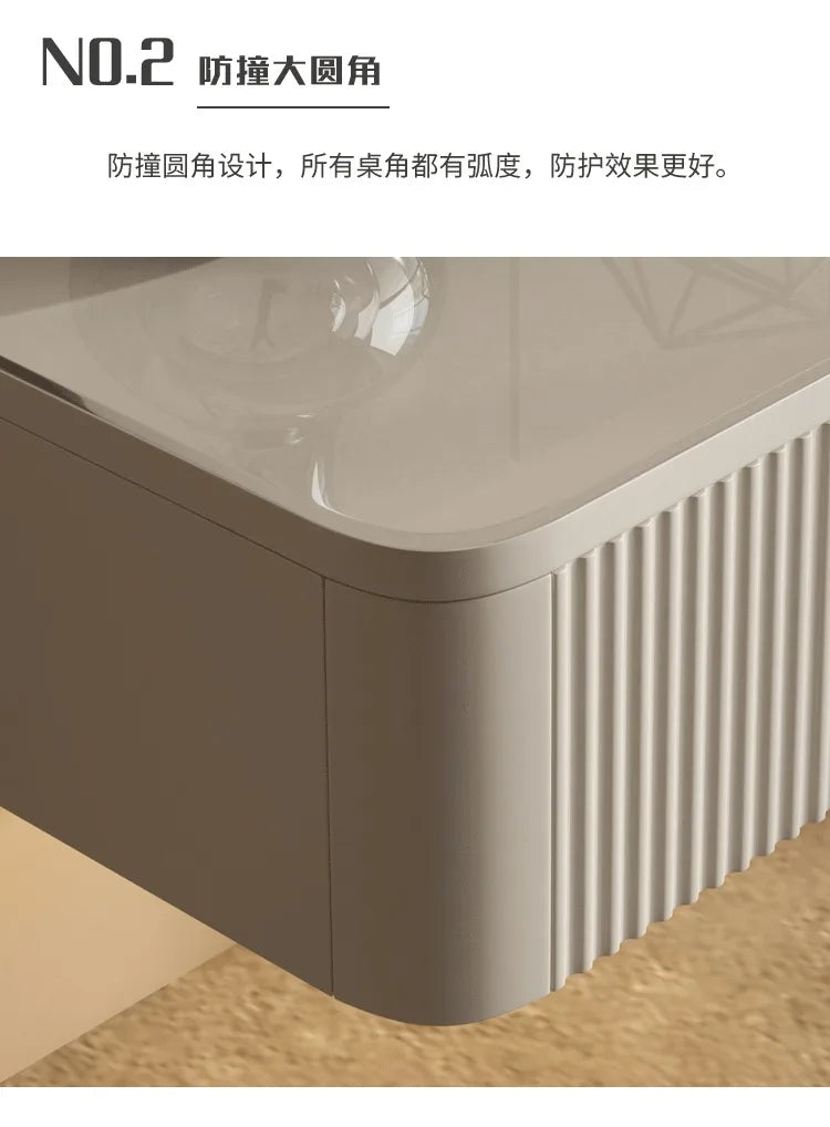 Floating Bedside Table Living Room Designer Nightstands Suspended Nightstand Storage Cabinet Wood Multifunctional Neat Bed Desk