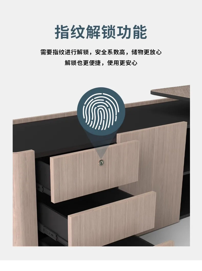 Designer Storage Office Desk Executive Modern Wooden L Shaped Office Desk Organizer Height Large Mesa Escritorio Furniture