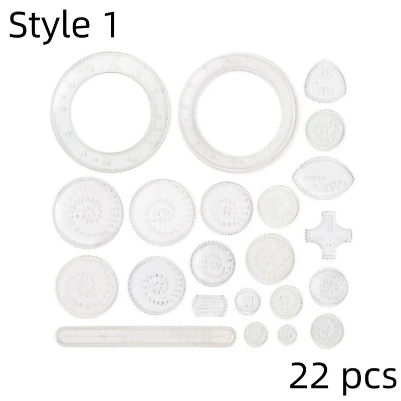 22/4/1PC Spirograph Ruler Drawing Scratch Painting Toys Interlocking Gears Wheels Painting Drawing Accessories Educational Toy