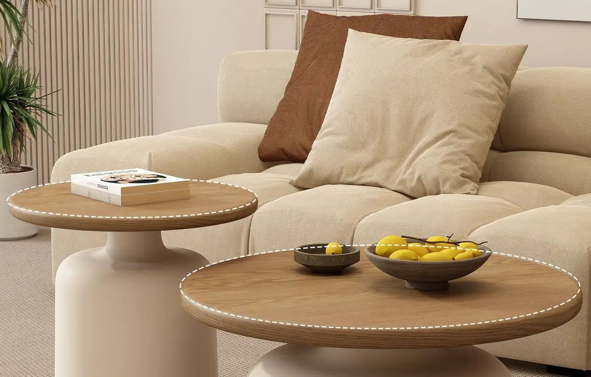 Cream style Martini coffee table, living room, small household, simple iron round shape