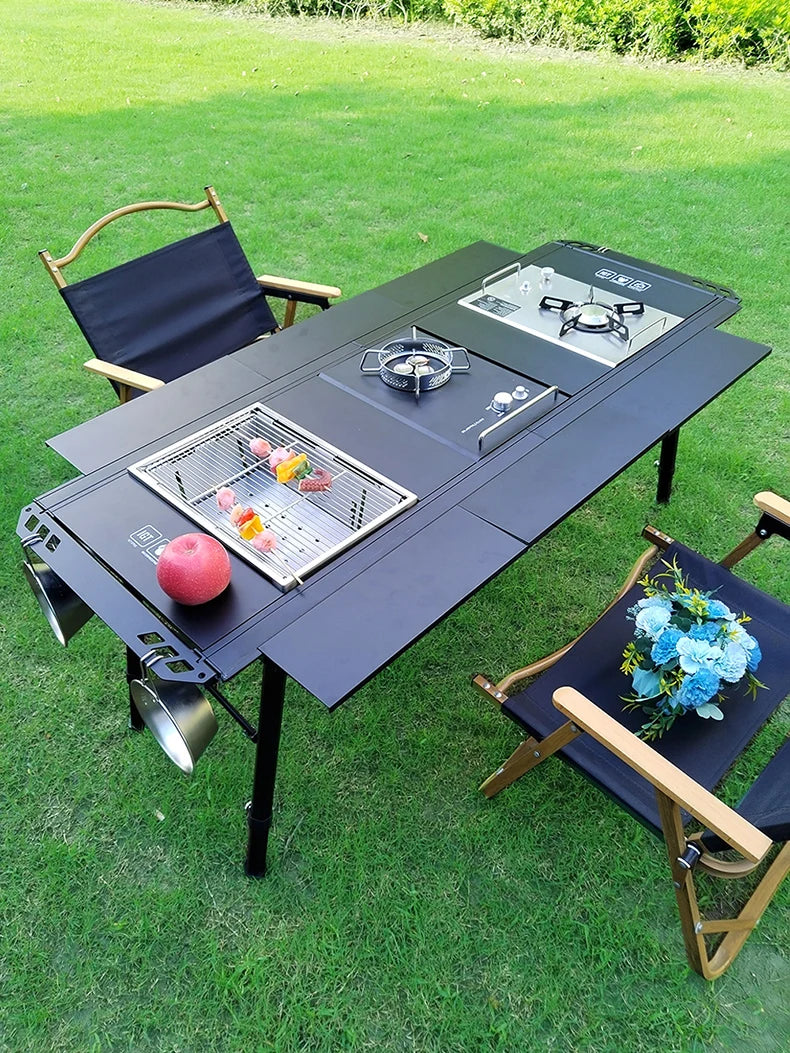 Folding IGT table 5 Unit Lightweight table Backpack roll table Expand adjustable leg desk Desktop burner bbq table