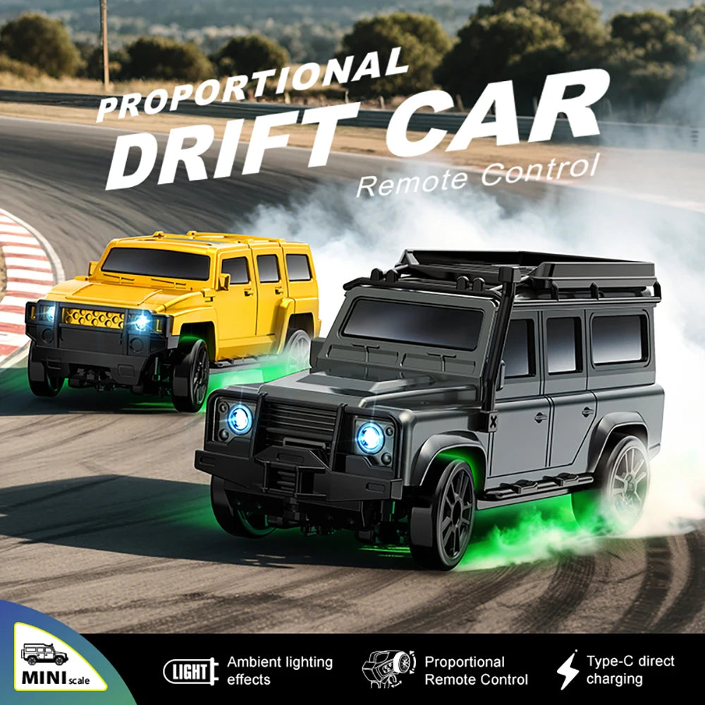 1: 64 Desktop Drift Car Four-Wheel Drive Full Proportion Mini Racing Toy With Rechargeable Battery, Children's Holiday Gift