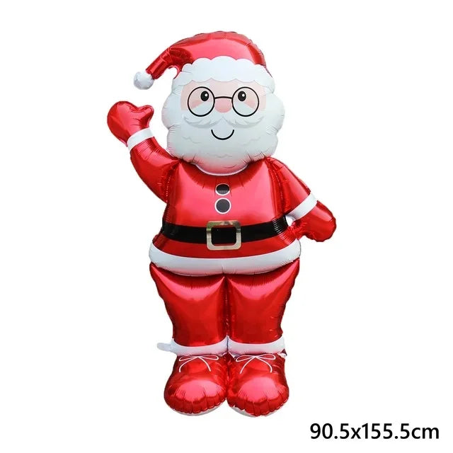 119cm Large Santa Claus Aluminum Foil Balloon for Christmas Party Decorative Supplies New Year 2025 Decor Gifts