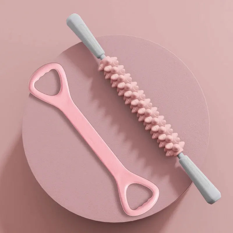 Yoga Massage Stick Yoga Fitness Wolf Teeth Muscles Massage Stick Calves Thighs Quadriceps Arm Forearm Relaxation Artifact Roller