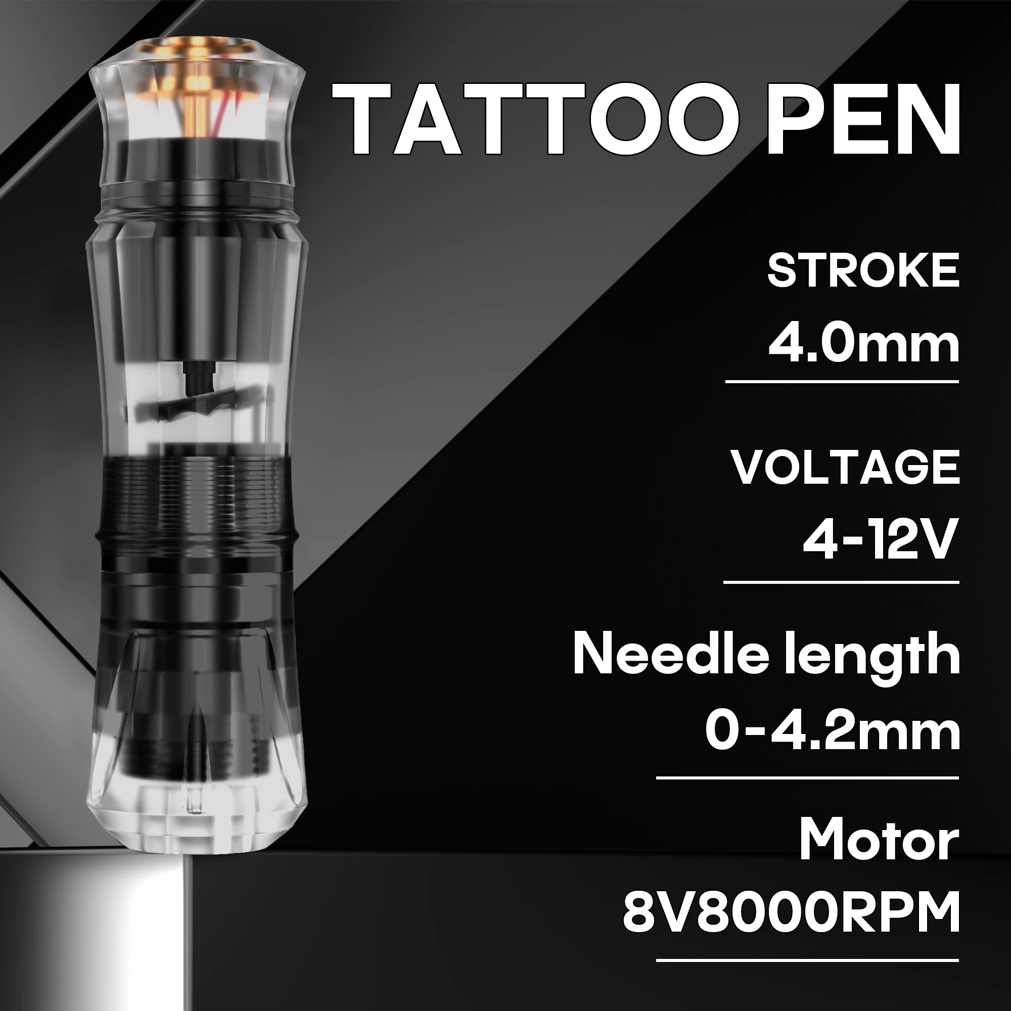 Tattoo Kit POSEIDON V5 New Tattoo Pen Kit For Permanent Makeup Tattoo Machine Kit transparently Tattoo Power Supply Tattoo Kit