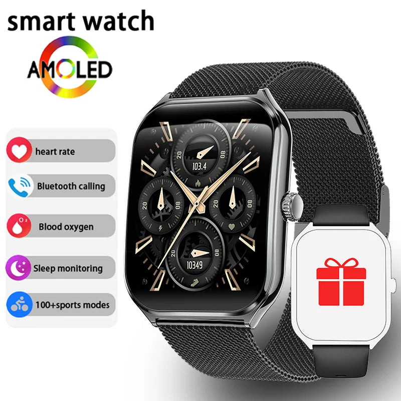 New Ultra Thin Smart Watch men 1.96" AMOLED 360*360 HD Pixel Display Always Show Time Call Reminder Smartwatch Ladies For huawei
