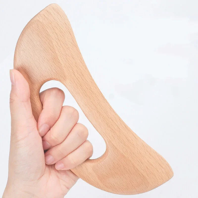 Body Gua Sha Tool Wooden Lymphatic Drainage Tool for Anti Cellulite and Relieve Muscle Fatigue Massage Tools for Neck Back
