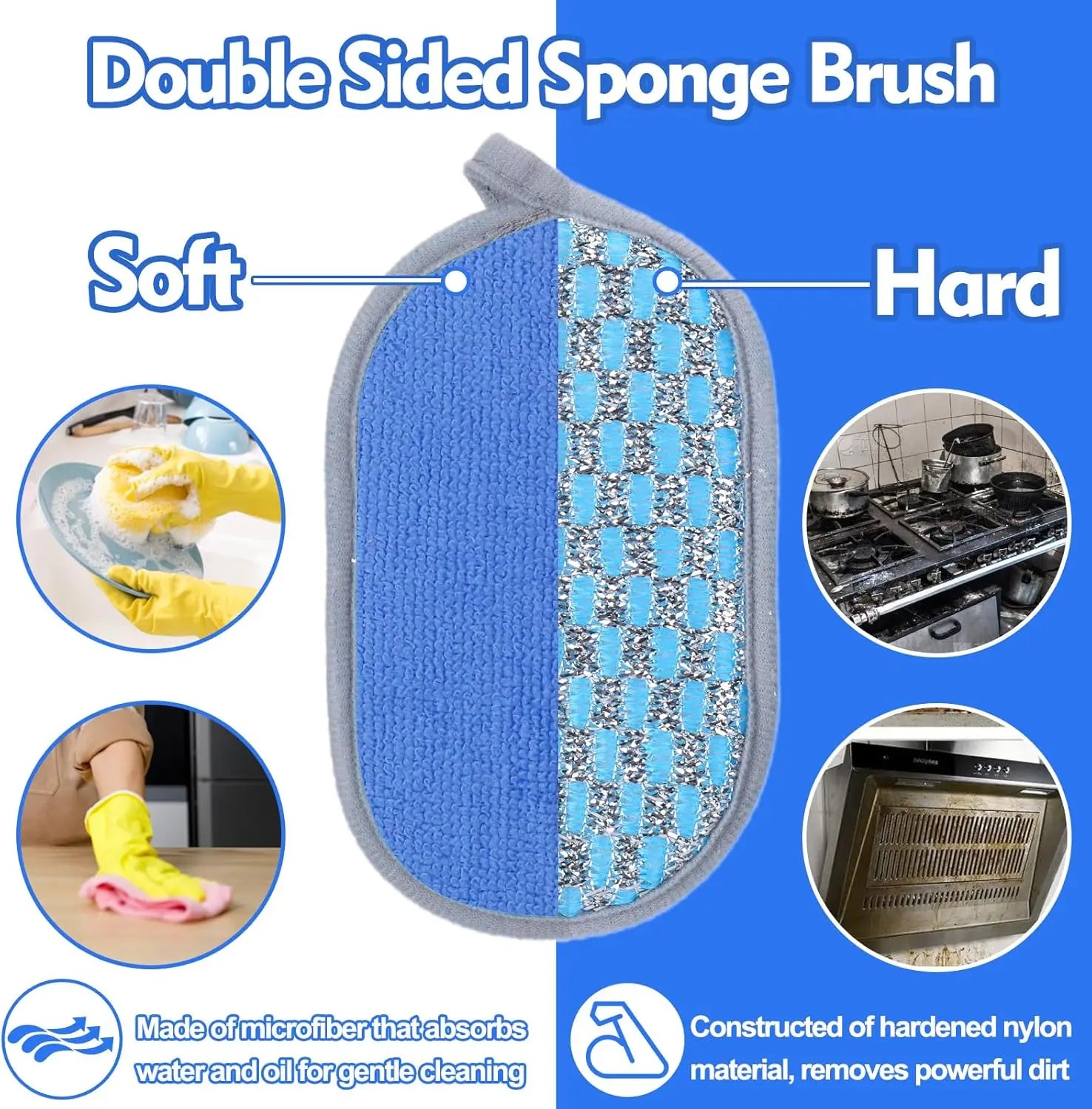 Air Fryer Cleaner Brush Kits, 6 Pcs Air Fryer Cleaning brush Tools Accessories, Kitchen Cleaning Tools