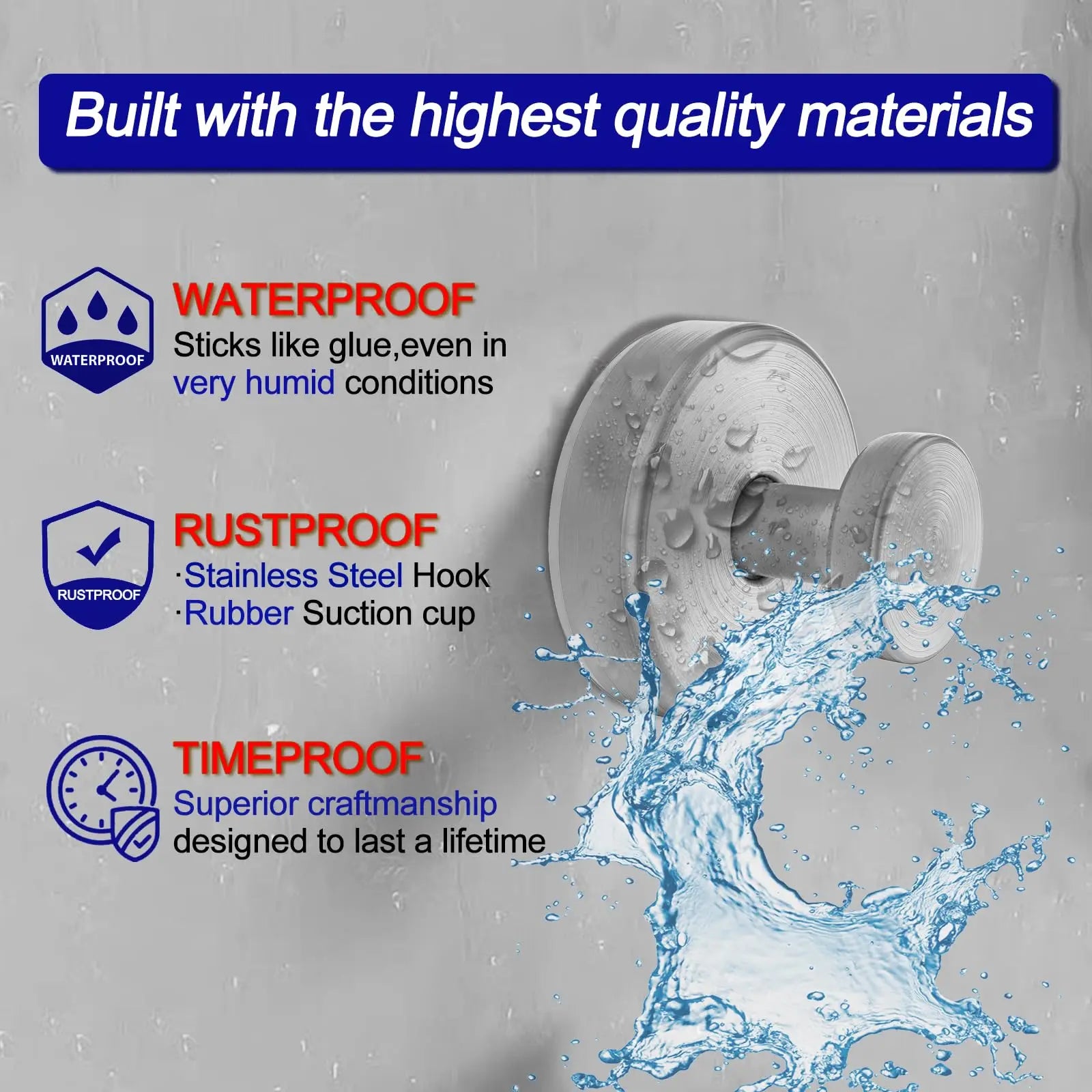 Vacuum Suction Cup Hooks Punch Free Bath Sucker Hook Wall Hook Hanger Glass Kitchen Bathroom Hooks for Towel Handbag