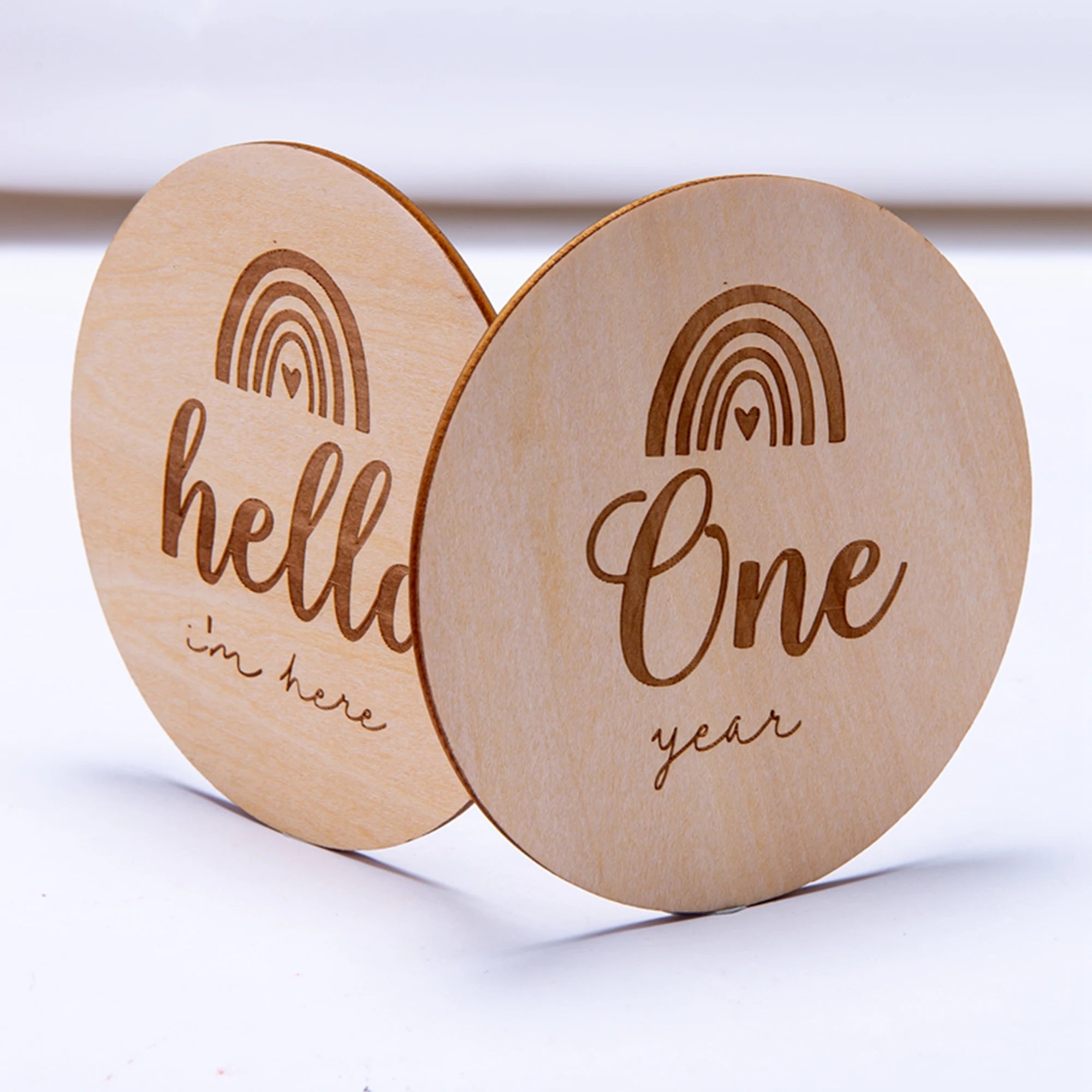 19pcs/lot Baby Milestone Number Monthly Memorial Cards Newborn Baby Wooden Engraved Age Photography Accessories Birthing Gift
