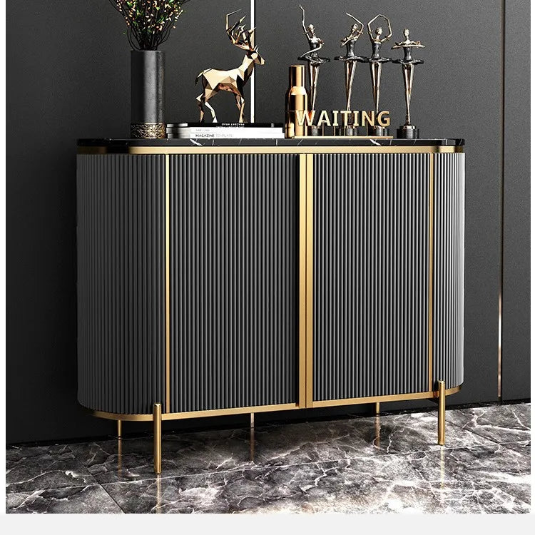 Light luxury door cabinet Modern simple living room partition decorative cabinet American shoe cabinet Italian entry marble dini