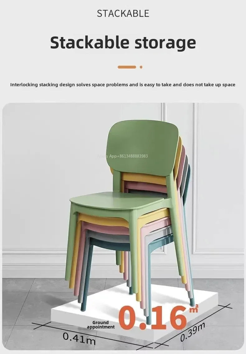 Hot Chair, Plastic, Household, Thickened, Restaurant, Backrest Chair, Commercial, Dining Chair, Modern, Simple, Comfortable