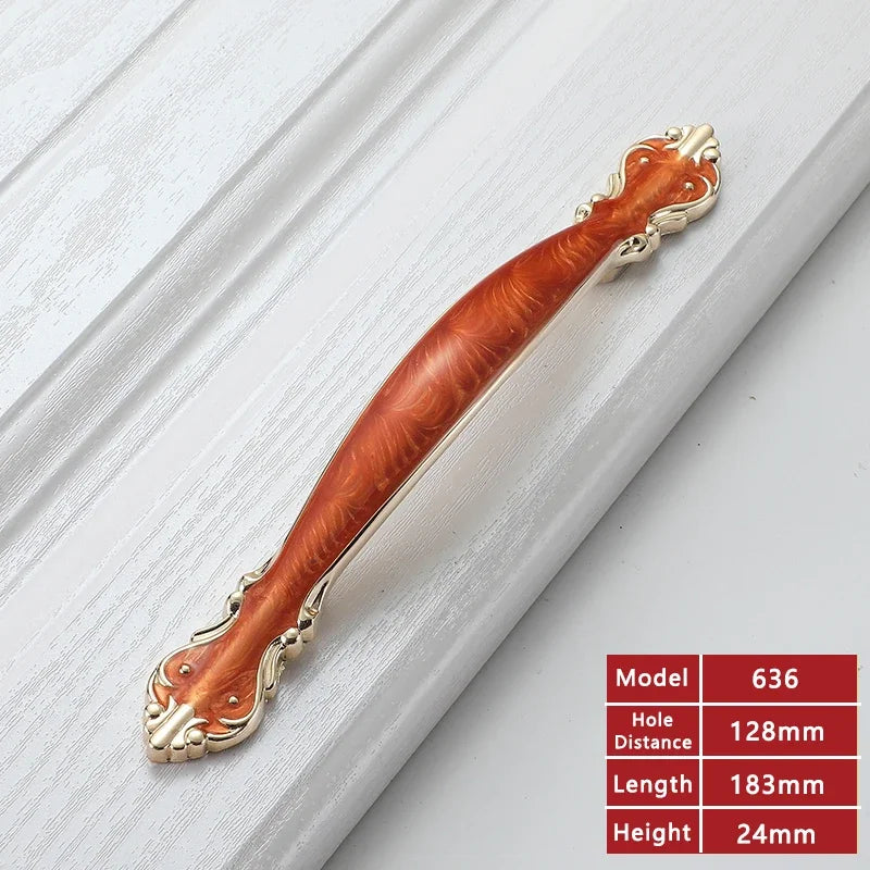 YM Red Amber Cabinet Handles Drawer Knobs for Kitchen Dressers Closets Wardrobe - Furniture Storage Door Pulls