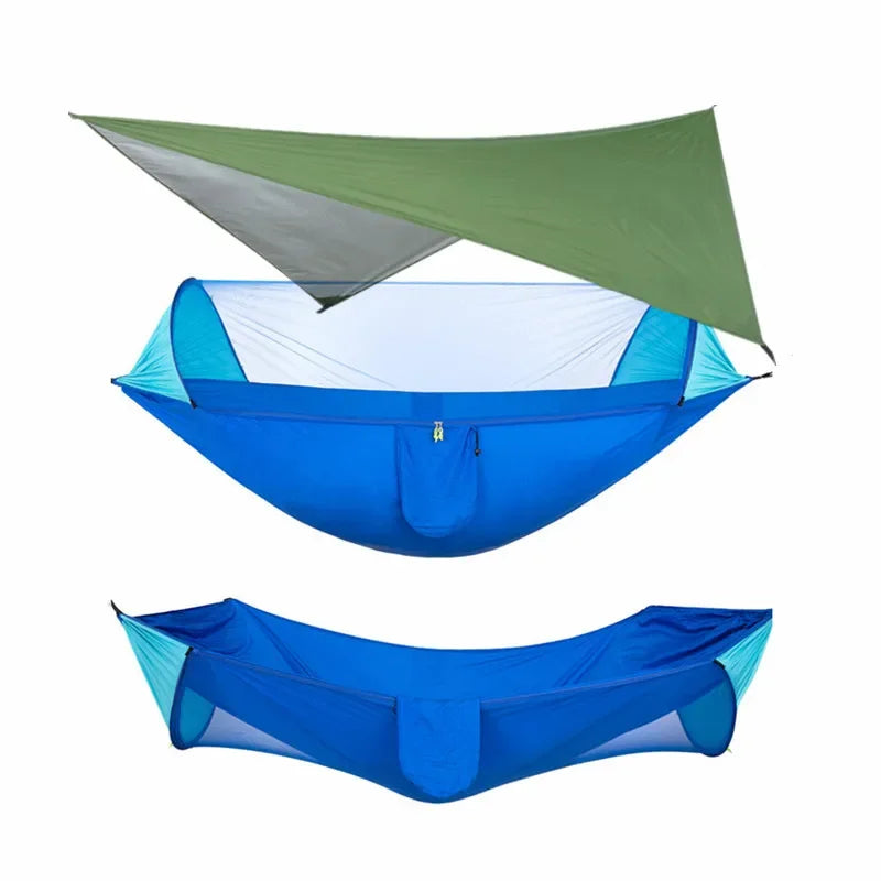 Camping Hammock with Mosquito Net and Rain Fly Tarp,hammock chair swing chair outdoor for Backpacking, Survival,Travel