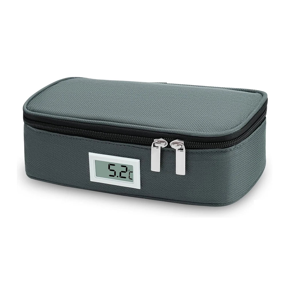 Convenient Insulin Refrigeration Box Medication Receiving Small Refrigerator With 2 Ice Packs LED Temperature Display