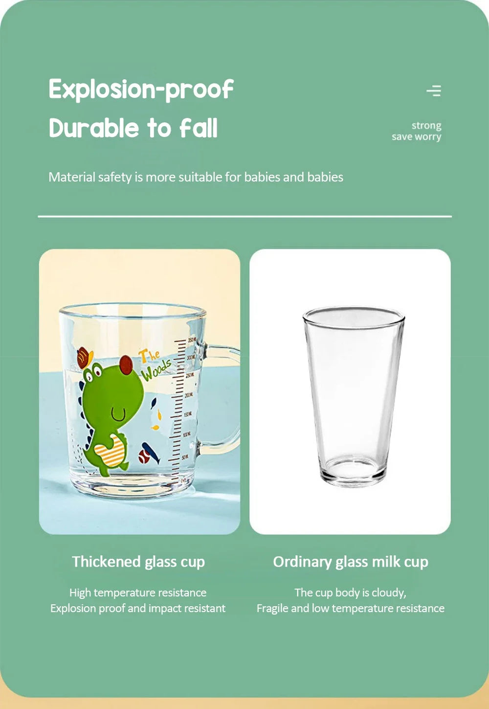350ml Cute Unicorn Children Milk Cup With Scale Transparent Breakfast Cup With Straw Lid Cartoon Glass Cup For Kids Drinkware