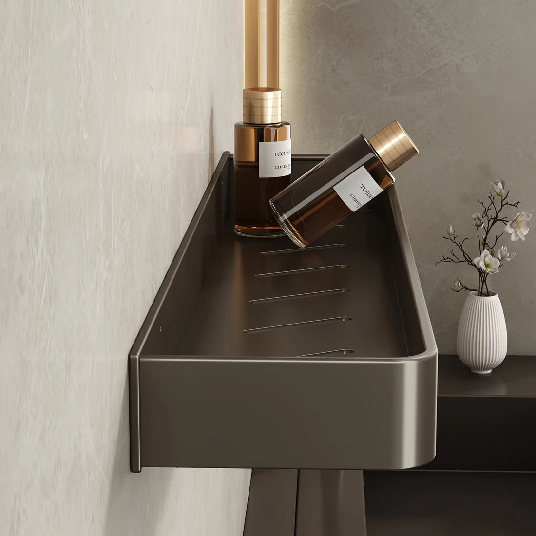 Bathroom Shower Shelf Shower Caddy Wall Floating Shelf Bathroom Toilet Shelf Kitchen Cabinet Storage Shelves Rack Organizers