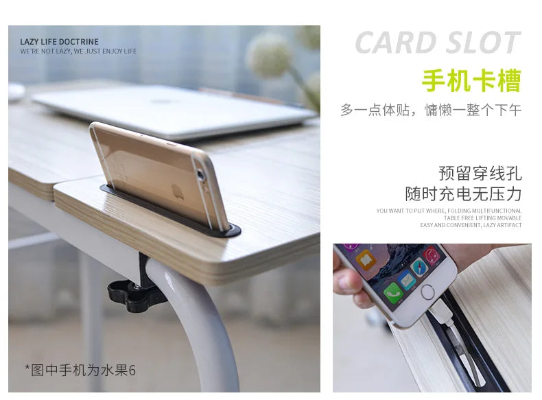 Over Bed Table with Wheels Rolling Laptop for Recliner Mobile Computer Desk Standing Workstation Laptop Cart with Heavy