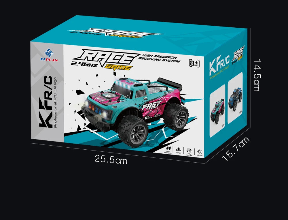 ZWN 1:16/1:20 2.4G Model RC Car With LED Light 2WD Off-road Remote Control Climbing Vehicle Outdoor Cars Toy Gifts for Kids