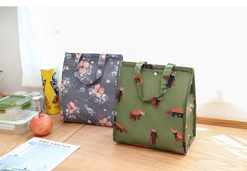 Waterproof Foldable Handheld Lunch Insulated Bag, Aluminum Foil Insulated Large-capacity Storage Lunch Box, Bento Bag