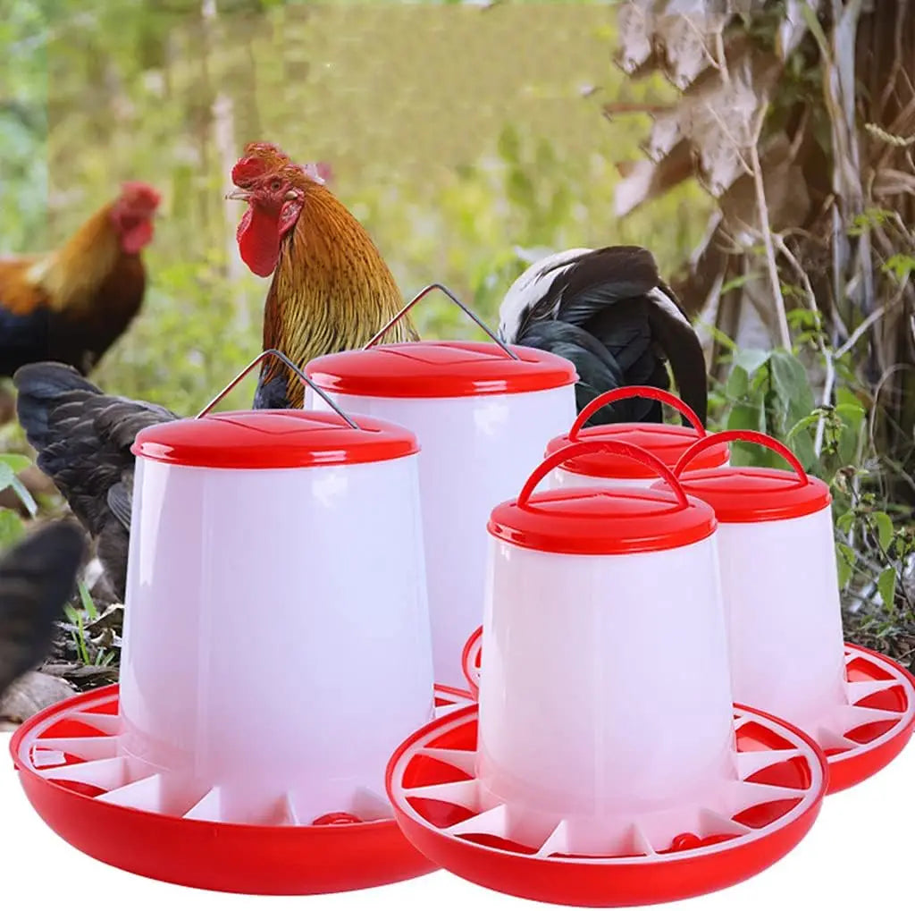 1/3/5/9Kg Automatic Chicken Feeder Bucket Rooster Hen Feeding Device, Farm Animal Poultry Quail Pigeon Feeding Supplies 1 Pc