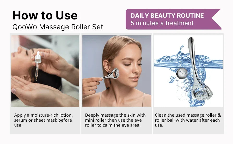 Newest Stainless Steel Full Body Roller Ice Roller Beauty Stick Face Eye Massager Face Firming Lifting Tightening Massage Tools