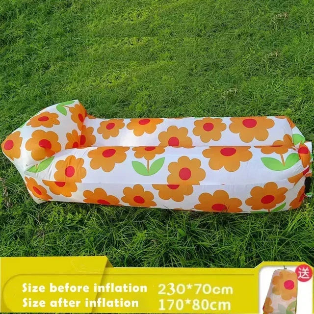 Fast Inflatable Sofa Camping Air Lounger Beach Sleeping Bag Portable Foldable Air Sofa for Travel Picnic Outdoor Lazy Bed Chair