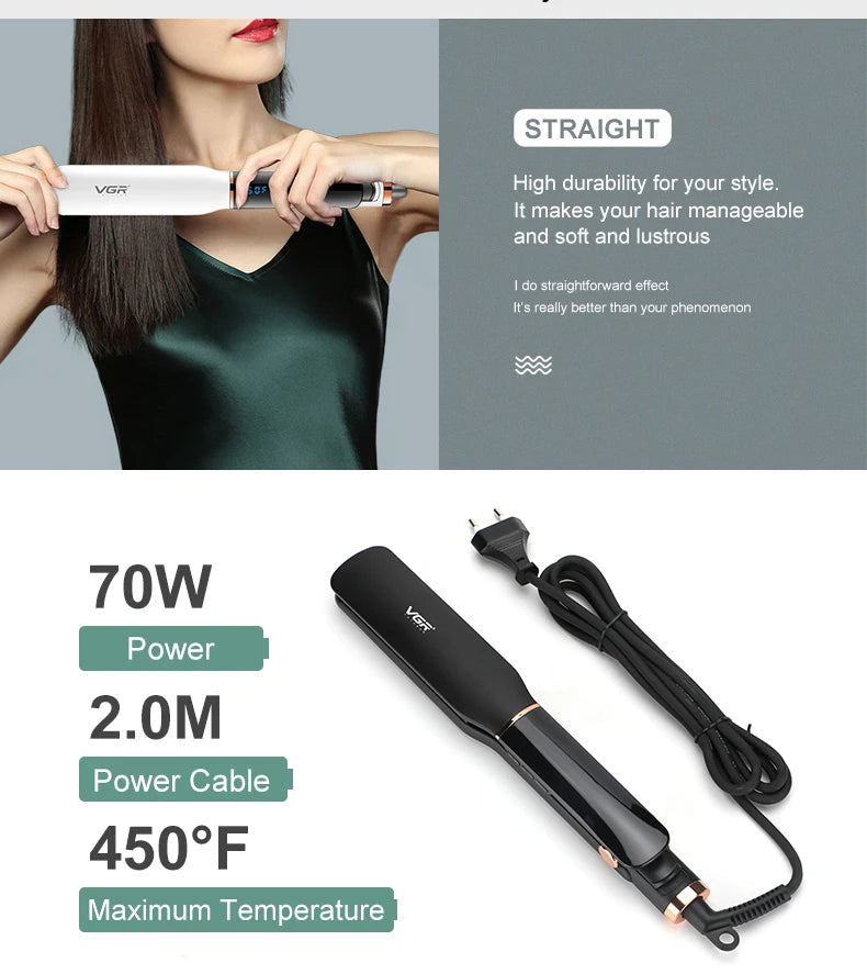 VGR Small Flat Iron Short Hair Pencil Flat Iron Mini Hair Straightener Tiny Hair Straightening Ceramic Beard Straightene V-519