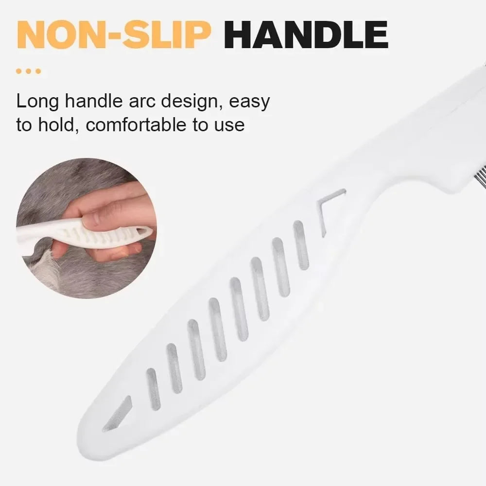 Stainless Steel Fine Tooth Comb  Puppy Cat Hair Grooming Brush Dog Flea Louse Shedding Tools Cat Dog Bath Cleaning Supplies