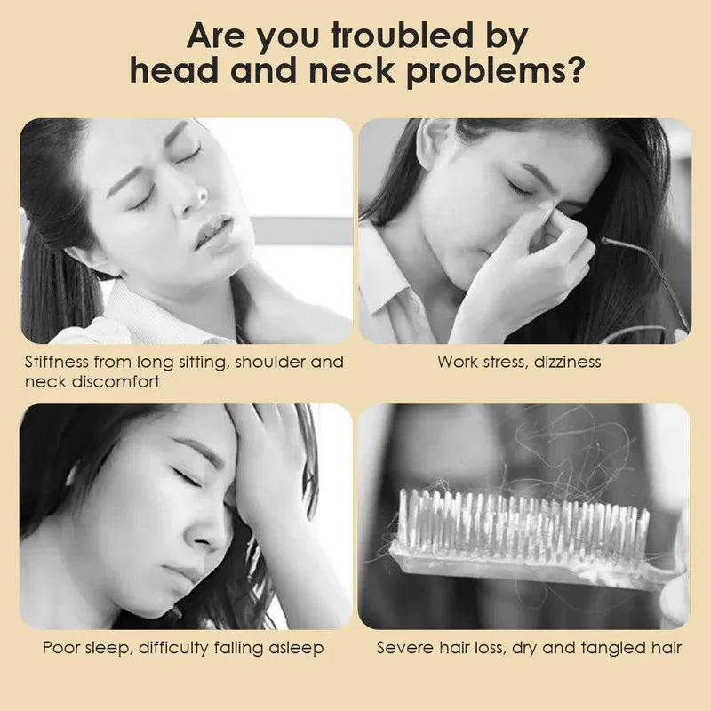 Natural Sandalwood Massage Comb Six-Claw Head Acupoint Massage Gua Sha Tool Neck Face Lifting Scraping Massager