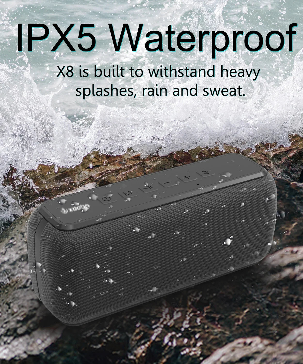 Xdobo X8 II 60W Portable Bluetooth-Compatible Speakers 6600mAh Bass Sound Box Wireless Waterproof TWS Boombox