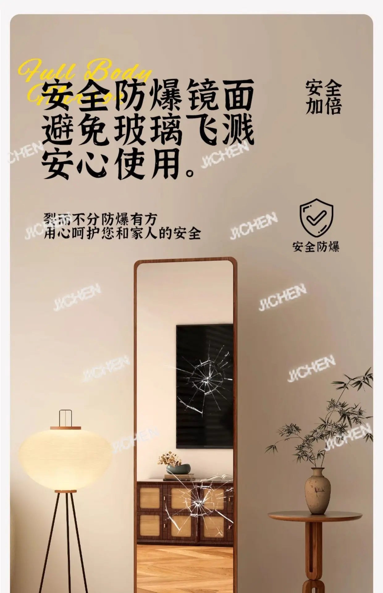 Removable magazine bookshelf rotating full-length mirror vertical full-body floor rotating storage integrated fitting mirror