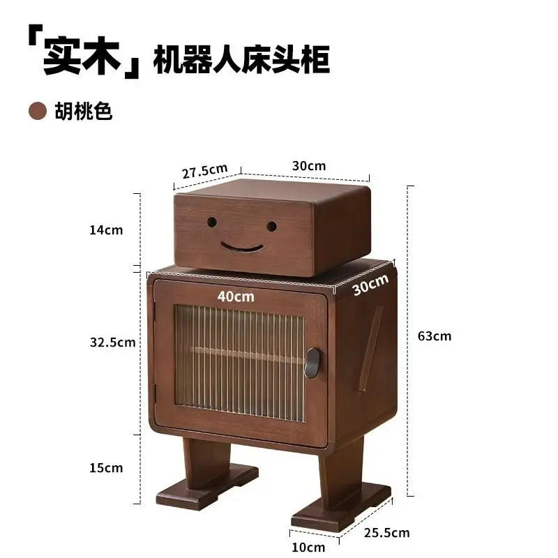 Solid wood chest of drawers, TV cabinet side cabinet, sofa side cabinet, bedroom storage cabinet, robot bedside cabinet