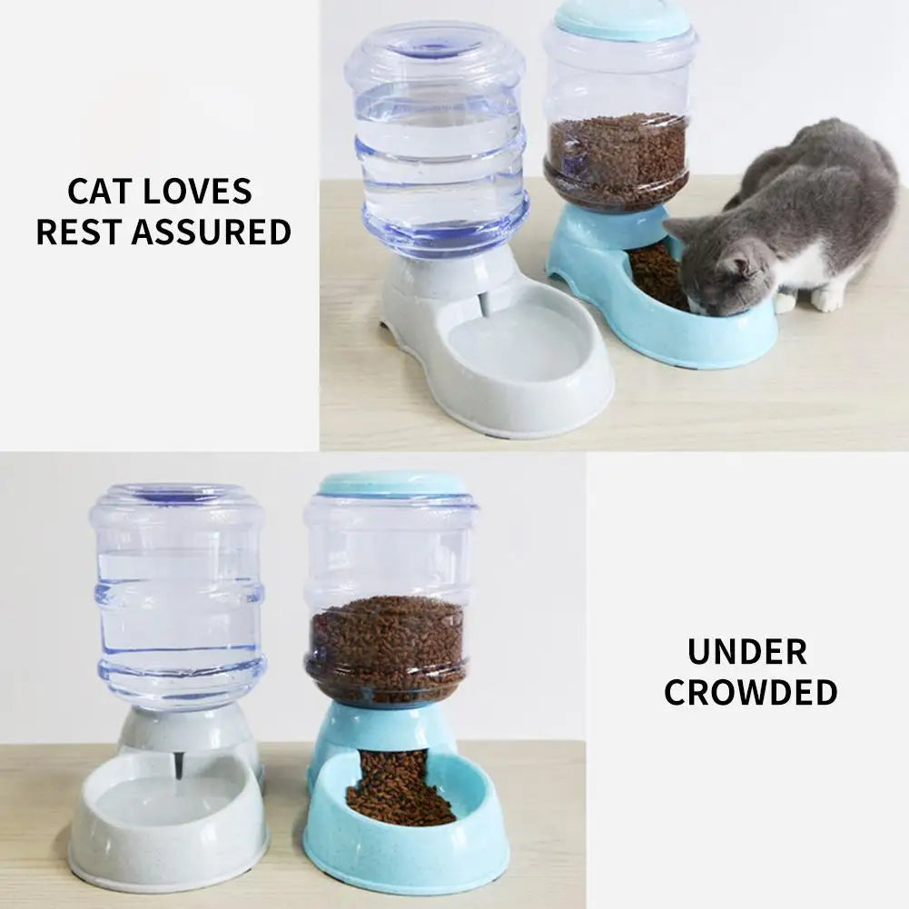 3.8L PP Material Pet Large Capacity Cat Dog Food Dispenser For Cat Dog Water Drinking Feeding Dispenser Water Bowl Accessories