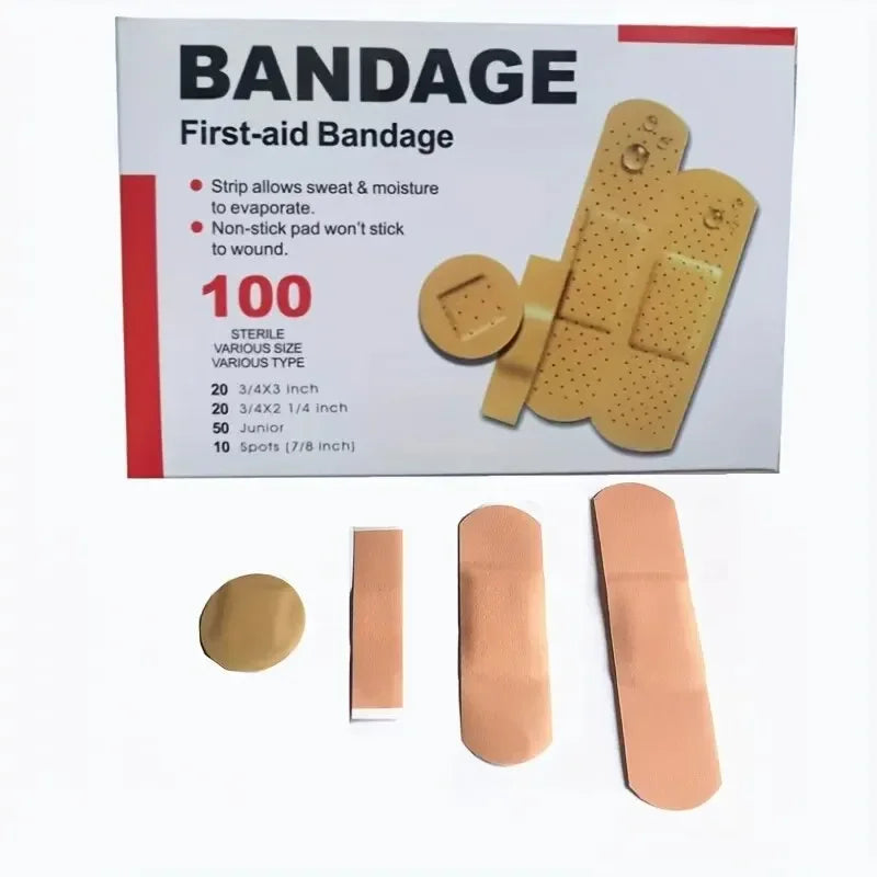 100pcs/set Baby Bandage Waterproof Breathable Adhesive Plaster Hemostasis Wound Sticker Dressing Band Aid Banditas for Children