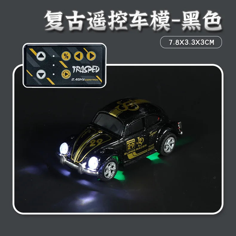 2025 New Wireless Mini Beetle Alloy Remote Control Car Small Mobile Phone Remote Control Model Car Toy Children'S Holiday Gift