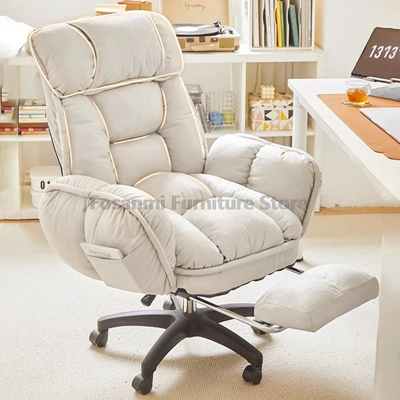 High-Back Gaming Recliner Chair Home Office Comfort Soft Desk Chair Ergonomic Wide Seat Computer Chairs with Adjustable Armrests