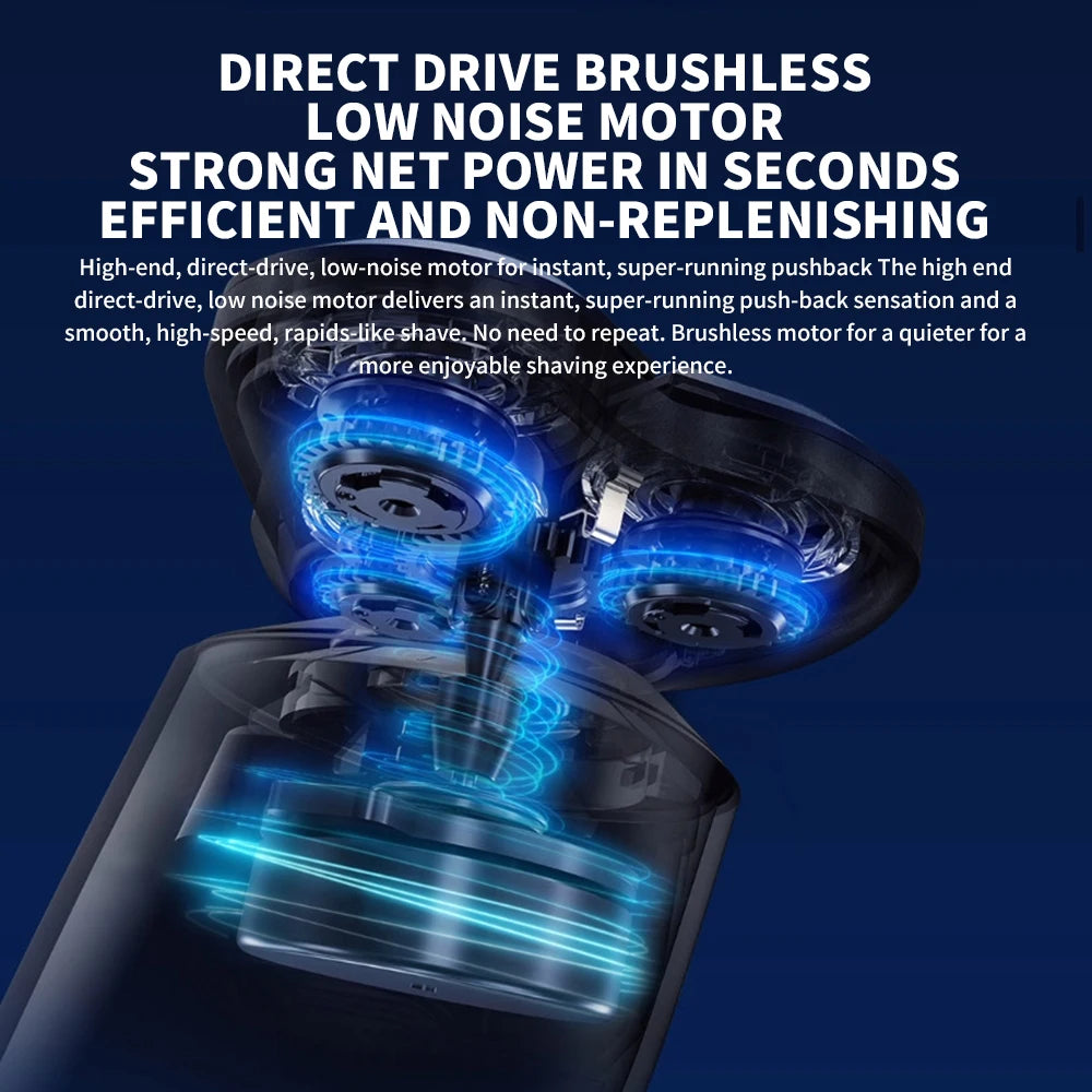 XIAOMI MIJIA Electric Shaver S700 Portable Flex Razor 3 Head Shaving IPX7 Waterproof Washable Beard Trimmer Trimer Cutter 30 day