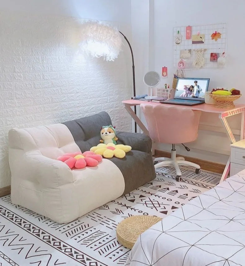 Lazy Bean Bag Sofas Giant Comfortable Beanbag Sofa Double Cute Fluffy Living Room Couches Large Modern Bedroom Tatami Couch