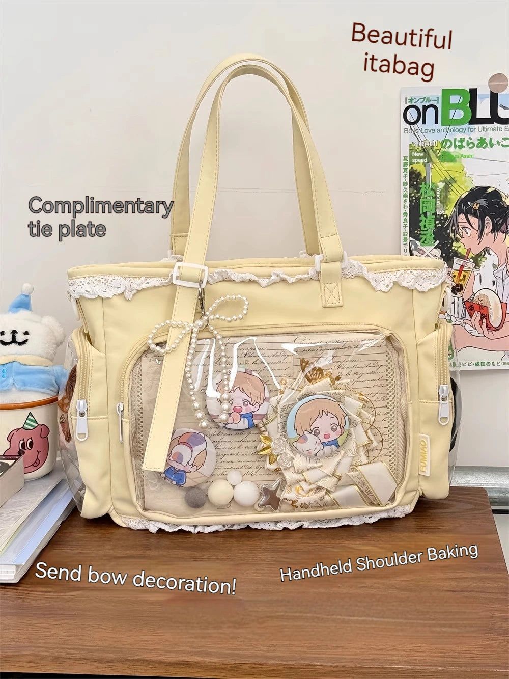 Ballet Girl Large Appetite Itabag Japanese Two-Dimension Single Shoulder Crossbody Bag Gift For Friends Women'S Handbag