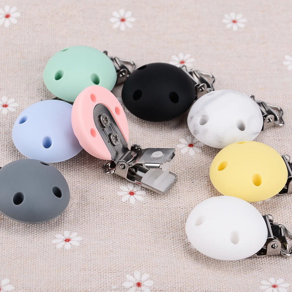 Lofca Silicone Clip 5 PCS Baby Pacifiers for DIY Pacifier Chain Nursing Teething Baby Gifts Food Grade Free BPA Baby