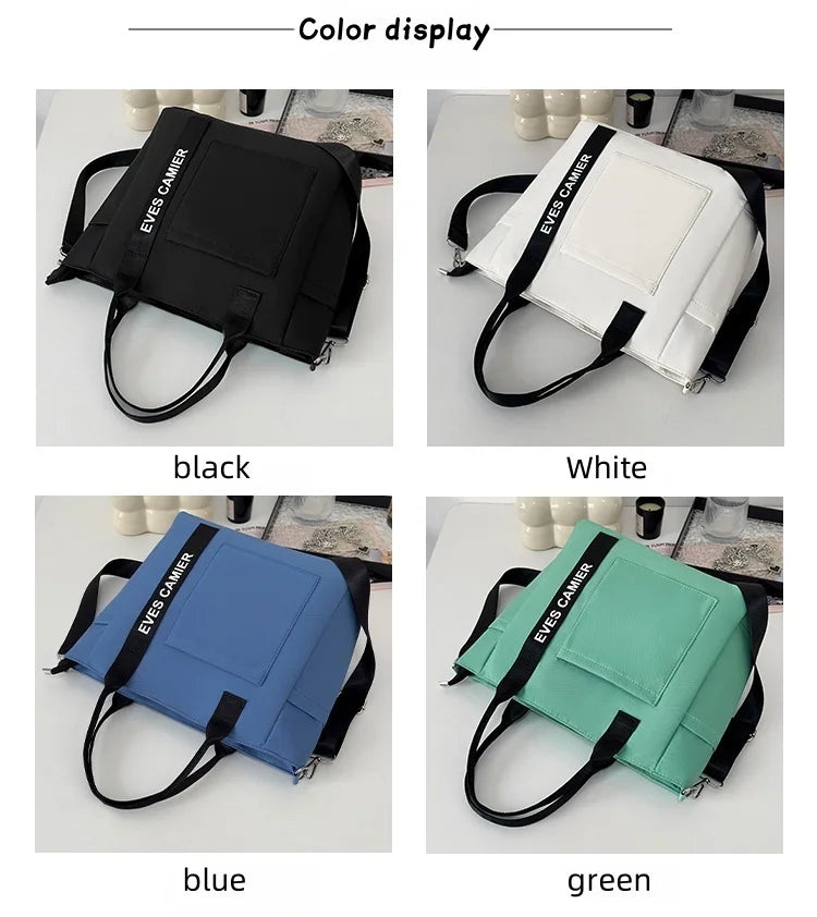 Nylon Fabric Shoulder Bag Casual Large Capacity Versatile Crossbody Bag Daily Commuting Tote Bag