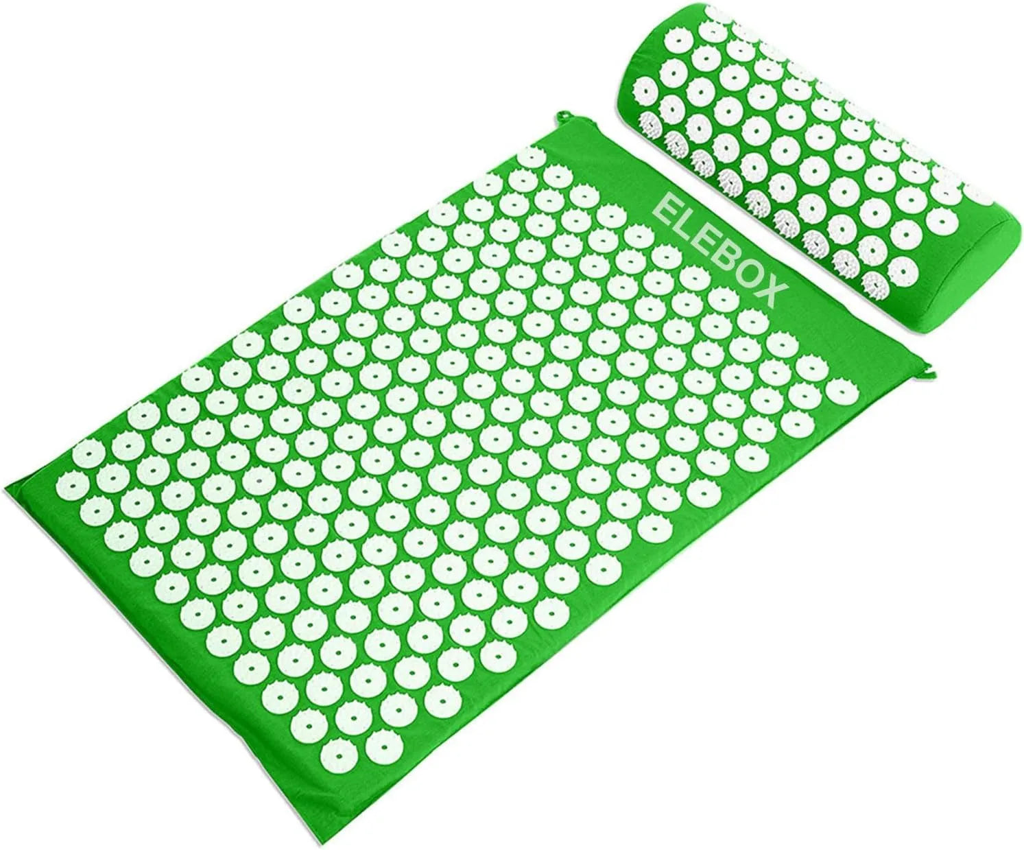 Acupressure Mat Massage Acupuncture Mat and Pillow Set  with Spike Points for Neck, Back and Stress Relief