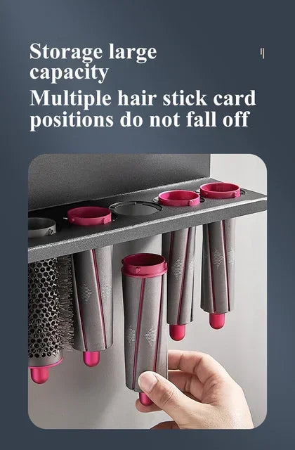 Hairdryer Holder Wall Mount Suitable For Dyson Airwrap Shelf Dryer And Hair Curler Holder Storage Rack Bathroom Organizer FR2002